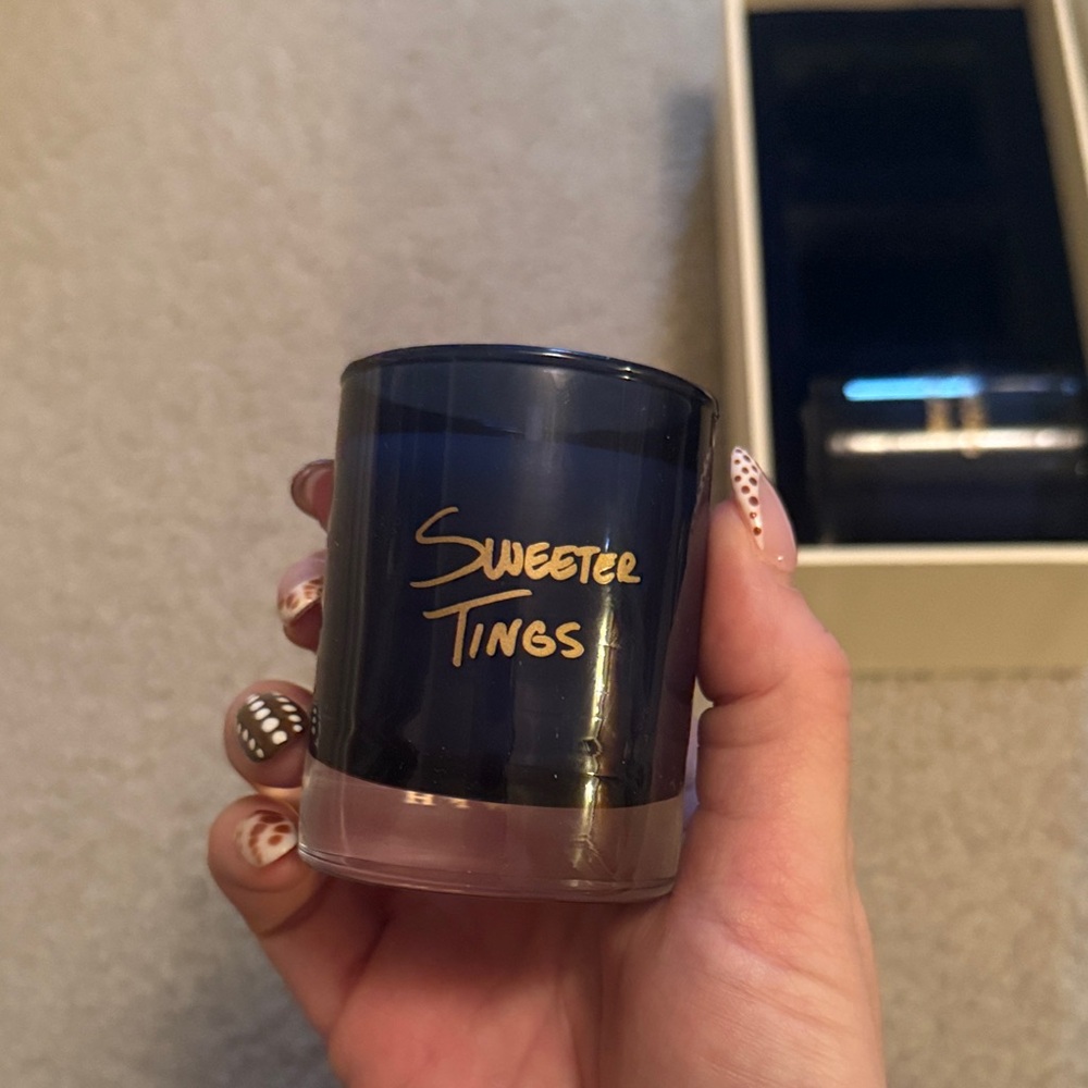 Sweeter Tings mini candle. Never lit or burnt.